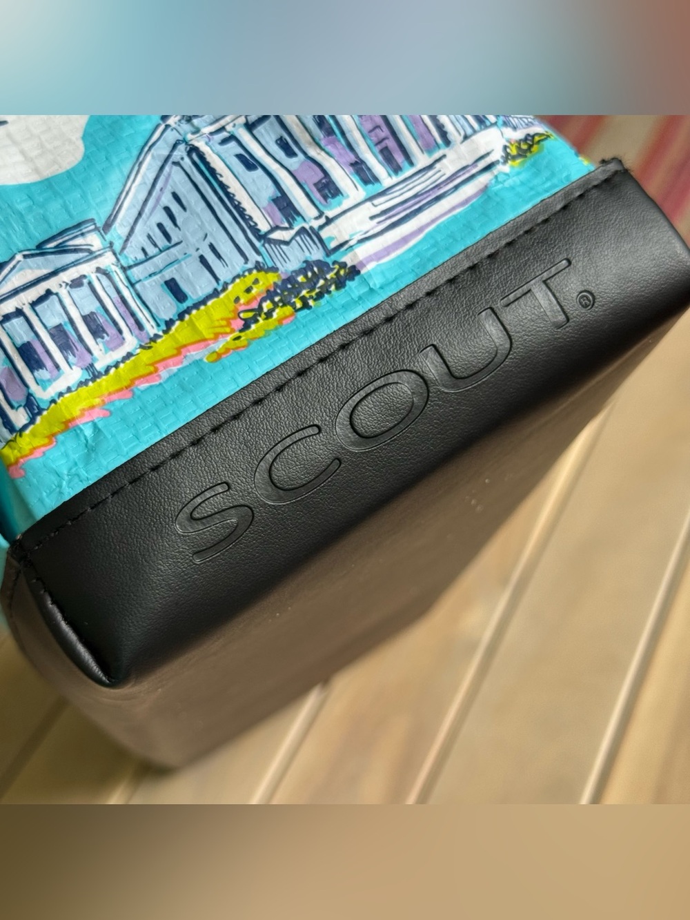 SCOUT RVA Richmond Virginia Landmark Pocket Tote Bag Zip Top Turquoise - Picture 13 of 16
